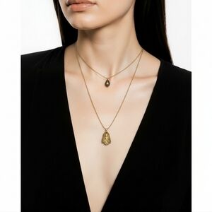 Alex And Ani Gold Boho Buddha layered necklace